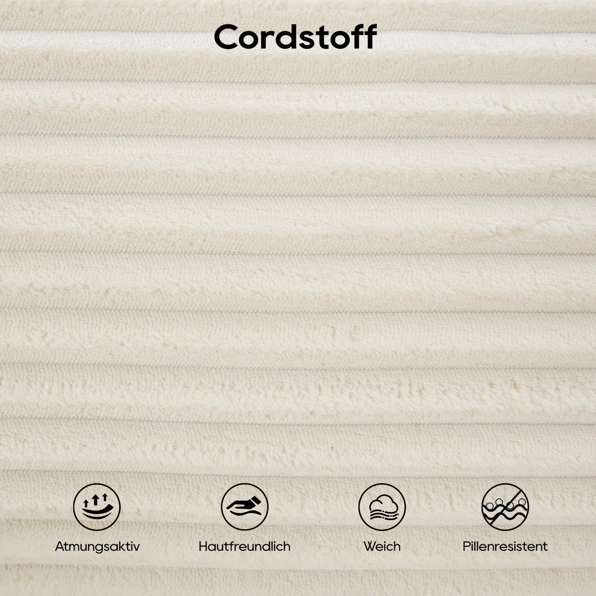 SCHLAFSOFA 2-in-1 kompakt Cordstoff White - Weiß, Holzwerkstoff (85/62/180cm) - Meubliv