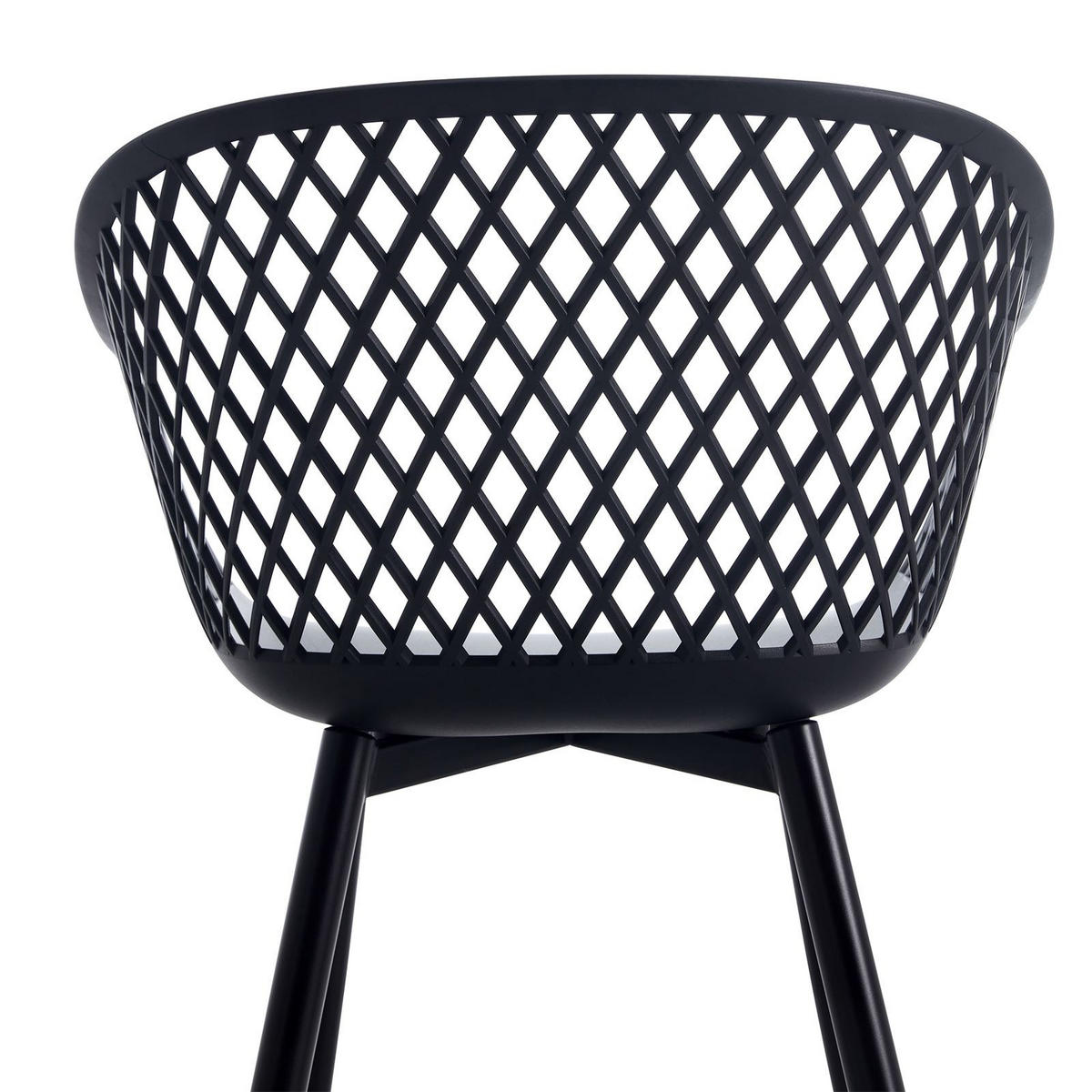 GARTENSTUHL MADEIRA 4ER-SET - Schwarz, Textil (61/80/57cm) - IDIMEX