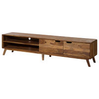 TV-BOARD Sheesham 220x40x48 natur sandgestrahlt lackiert MALMÖ 2 #225 - Naturfarben, Holz (40/48/220cm) - Massivmoebel24