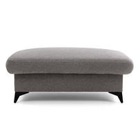 POUF PLAZA 115 x 67 cm Velours Grau - Schwarz/Grau, Holz/Textil (115/43/67cm) - Muffo