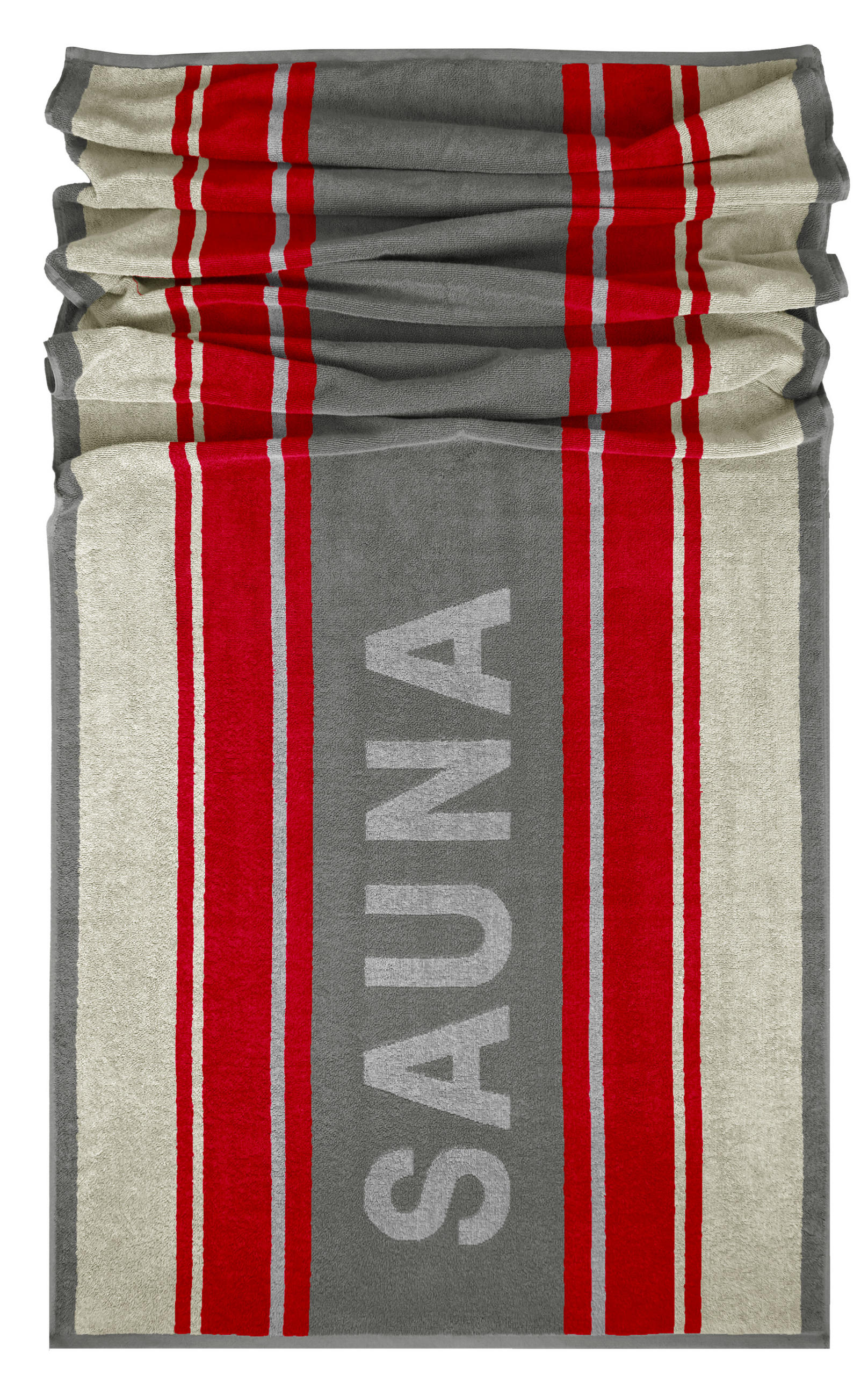 Lashuma Saunahandtuch Sand, Rot 80x200 cm