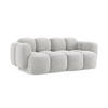 2-SITZER SOFA Samt Stoff Grau - Silberfarben/Schwarz, Holzwerkstoff/Kunststoff (210/72/115cm) - Makamii