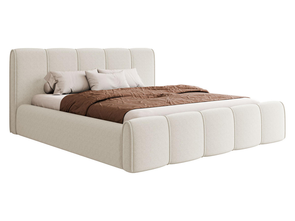 POLSTERBETT Lewis - Creme, Holz/Holzwerkstoff (180/200cm) - MIRJAN24