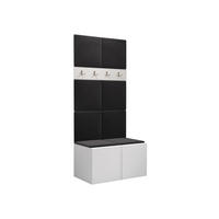 GARDEROBEN-SET Orion IV - Anthrazit/Weiß, Holzwerkstoff/Kunststoff (84/186/46cm) - MIRJAN24