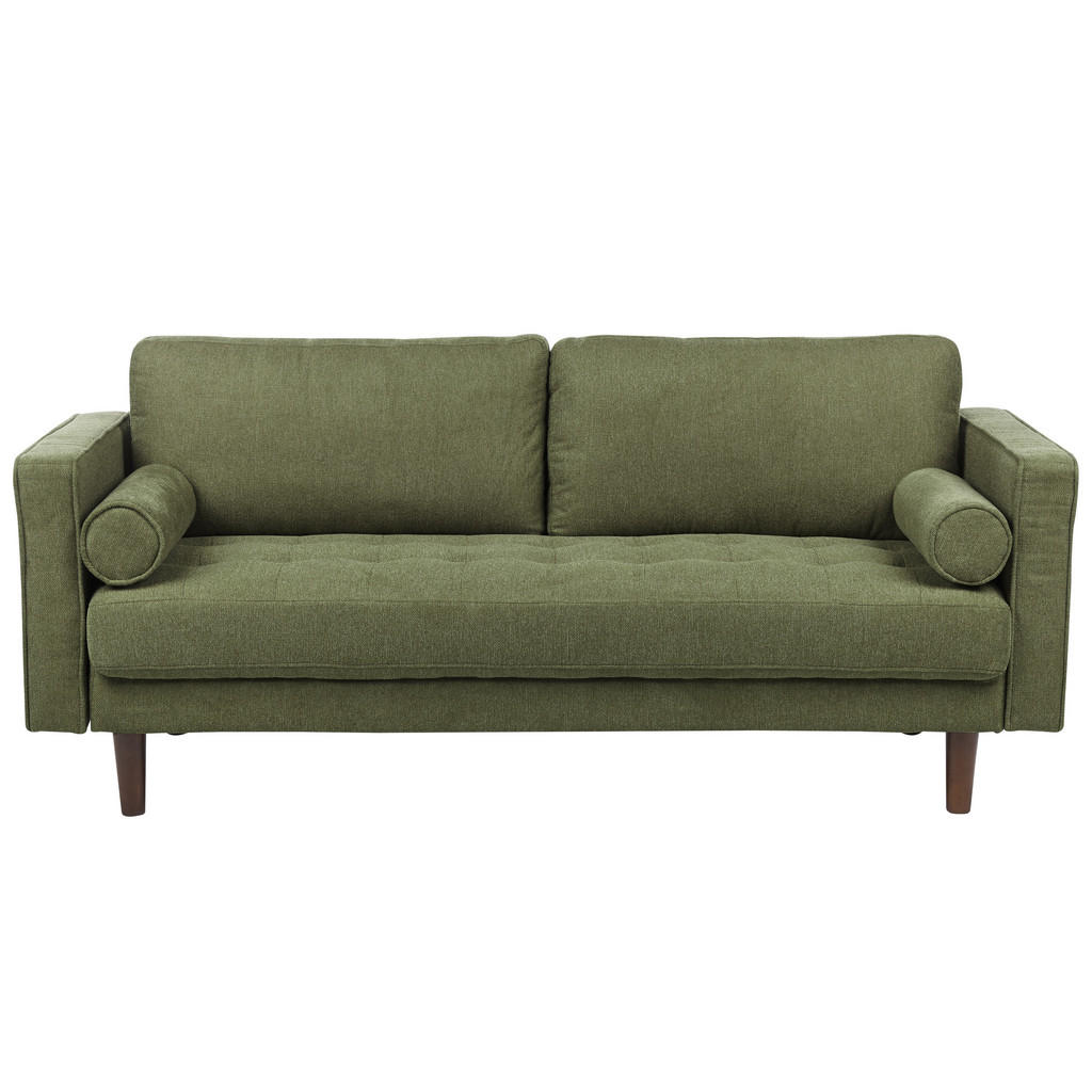 Thumbnail - Beliani Sofa-Set, Grün, Dunkelbraun, Textil, 4-Sitzer, 77x77x174 cm, Wohnzimmer, Sofas & Couches, Sitzgarnituren