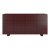 SIDEBOARD Cubo Long, Geometrische 3D Fronten, 169 cm, Mahagonifarbe - Kastanienfarben, Holz/Holzwerkstoff (168.9/83.8/41.8cm) - Skandica