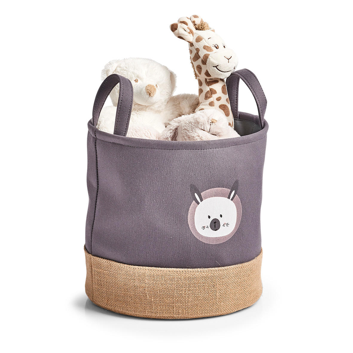 AUFBEWAHRUNGSKORB Hase - Grau, Jute - Ø 30cm - Dunkelgrau, Textil (30/30cm) - Zeller Present