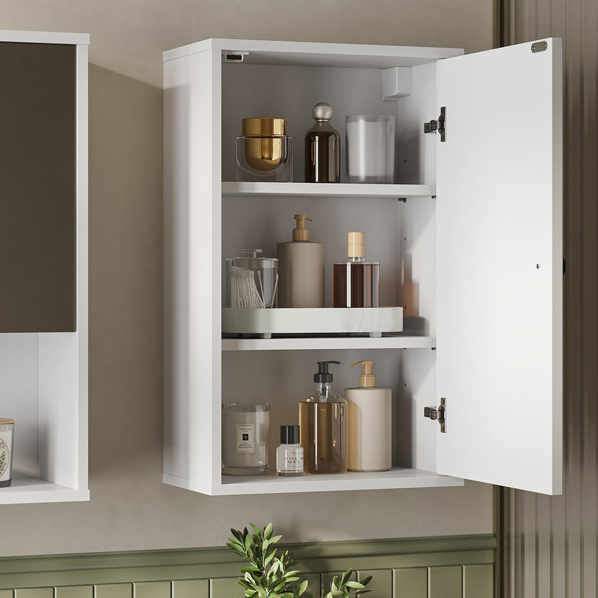 SKŘÍŇKA DO KOUPELNY Eliza Bílá - bílá, kompozitní dřevo (40/65/22cm) - Vicco