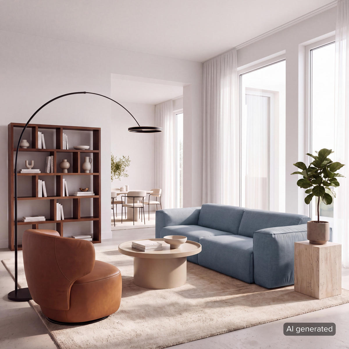3-SITZER SOFA - Blau/Schwarz, Kunststoff/Textil (251/71/102cm) - home24