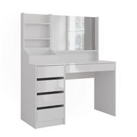 SCHMINKTISCH Sherry Weiß/Weiß Hochglanz 119.8 cm 3 Teile - Weiß Hochglanz, Holzwerkstoff (119.8/76/50.1cm) - Vicco