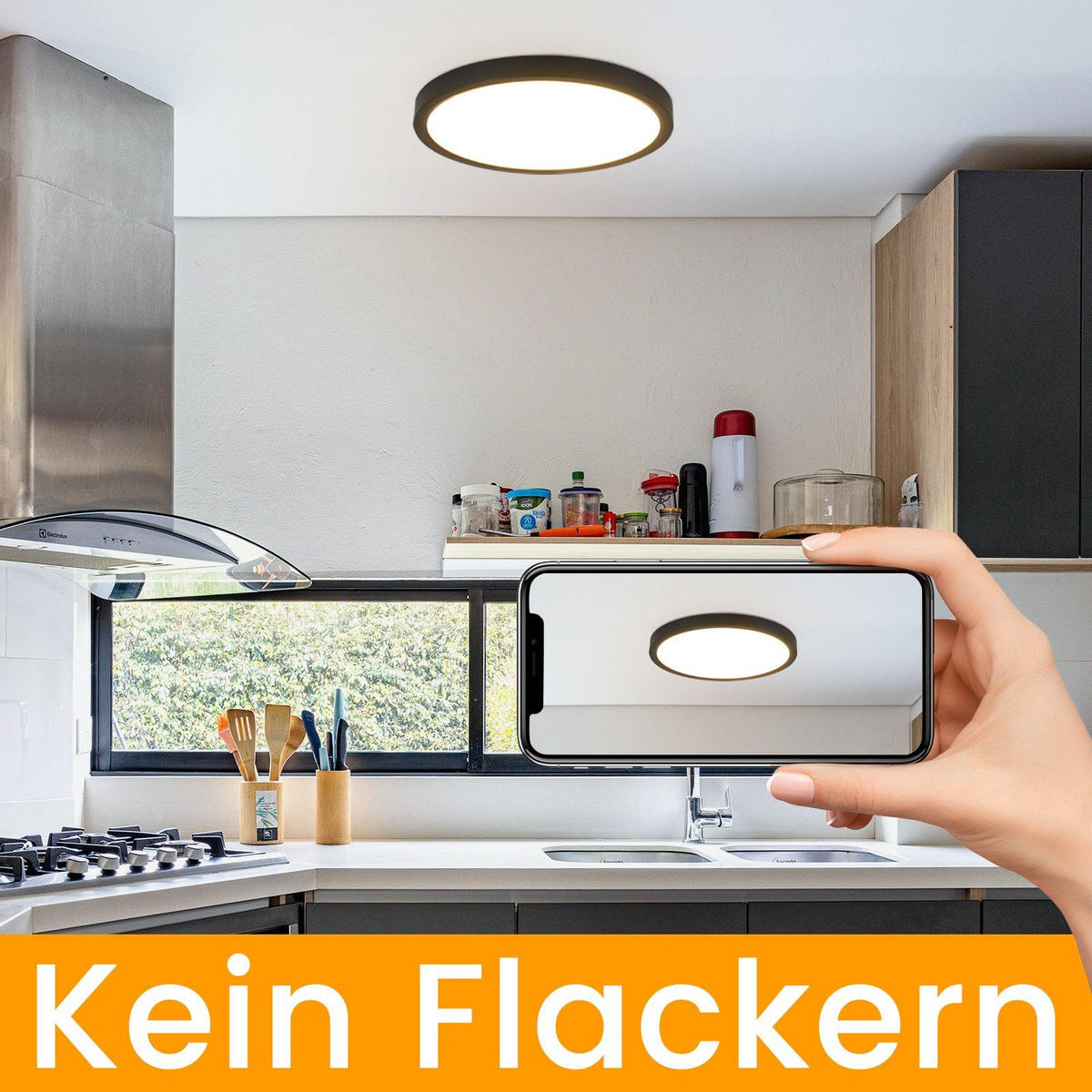 LED-DECKENLEUCHTE Buch 30 cm - Schwarz, Kunststoff (30/30/2.5cm) - Nettlife