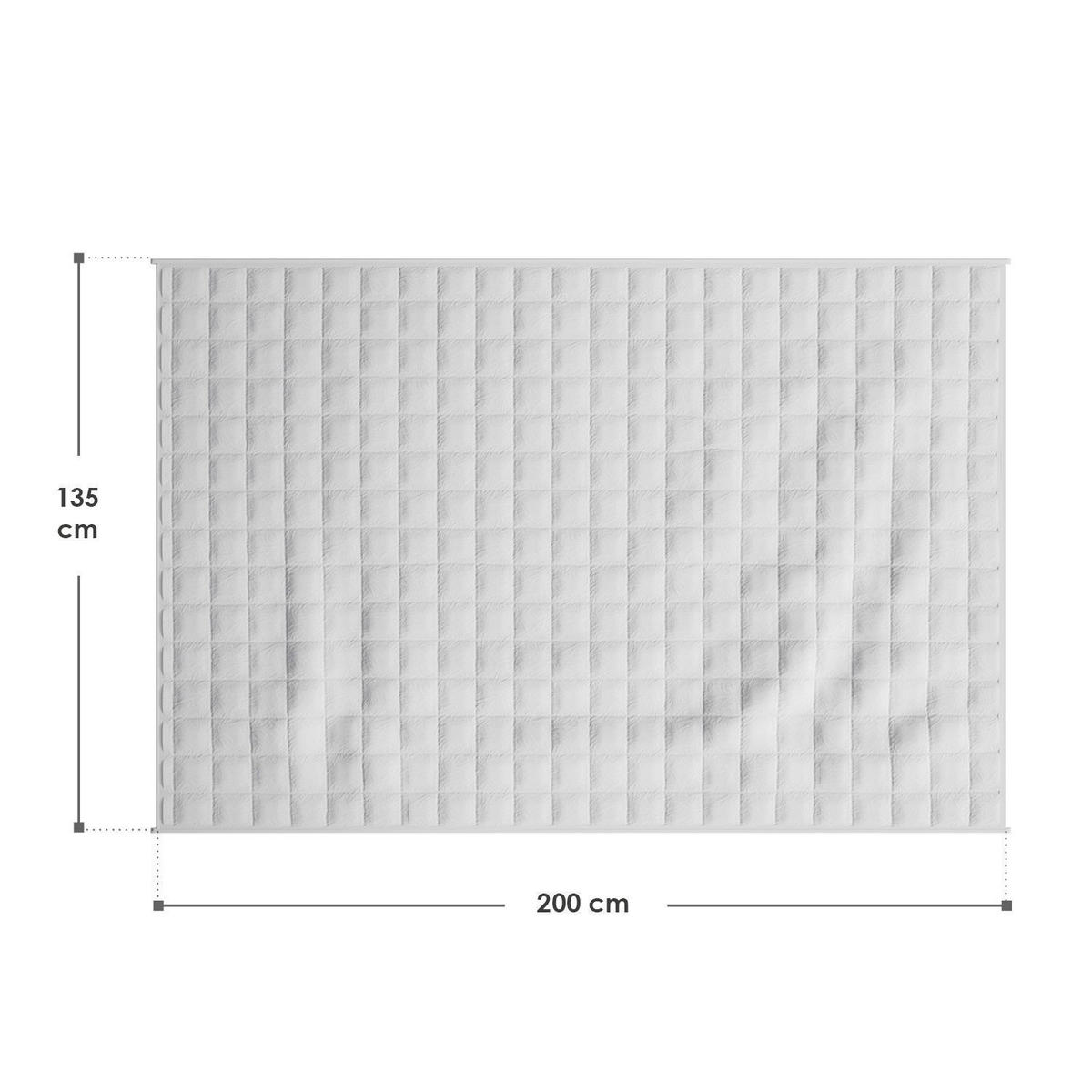 GEWICHTSDECKE Anti Stress Bettdecke 135x200 cm 7 kg - Weiß, Textil (135/200cm) - Juskys