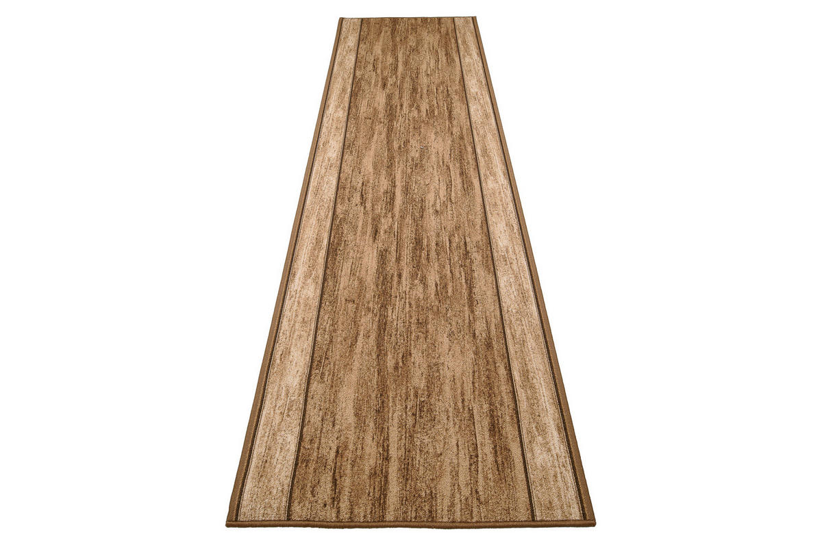 TEPPICHLÄUFER Anti-Rutsch Braun rutschfest Gummiunterlage 67/1000 cm - Braun, Textil (67/1000cm) - Tapiso