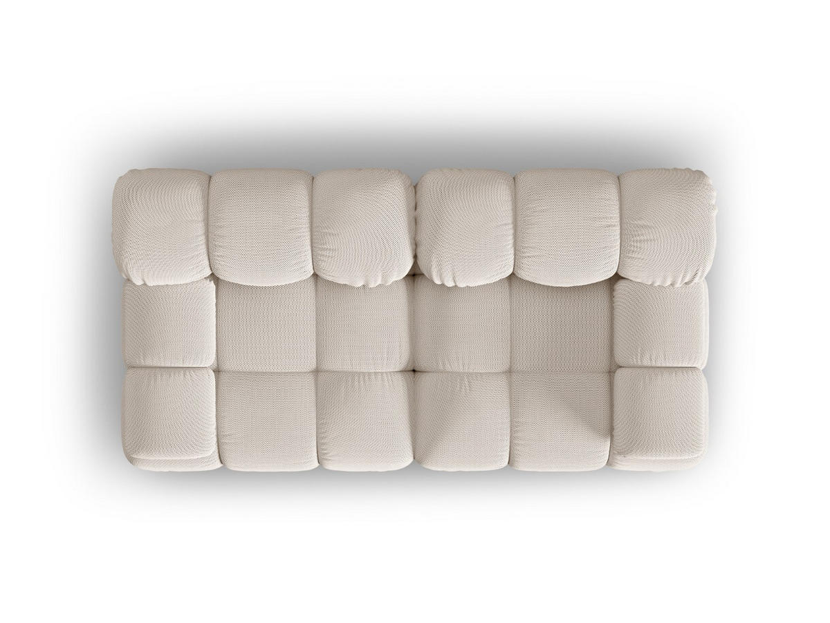 SOFA modular Bellis aus 3D-Stoff leichtes beige 2 Sitzplätze - Creme, Textil (94/70/188cm) - Micadoni