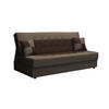 SOFA POLO mit Schlaffunktion SAWANA 25+16 mit Stauraum - Braun, Textil (80/96/192cm) - Bedante