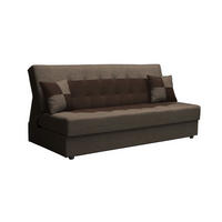SOFA POLO mit Schlaffunktion SAWANA 25+16 mit Stauraum - Braun, Textil (80/96/192cm) - Bedante