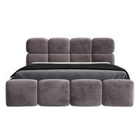 POLSTERBETT MONAKO 160x200 Grau - Grau, Textil (160/200cm) - A&J MöbelLand