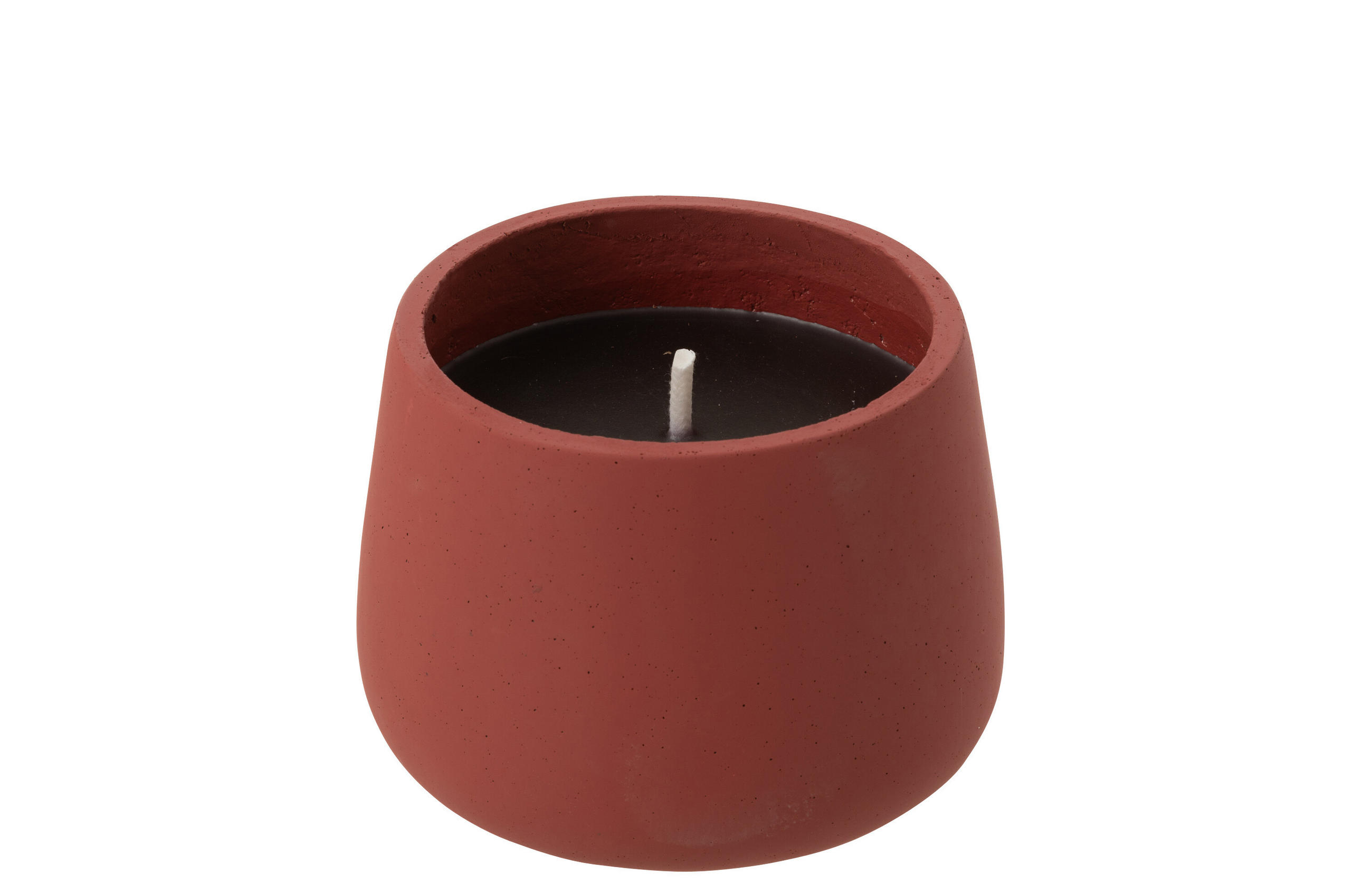 KERZEN KYRA - Zement - Rot - M - 31 Std. - Rot, Stein (18/13.5cm) - J-Line
