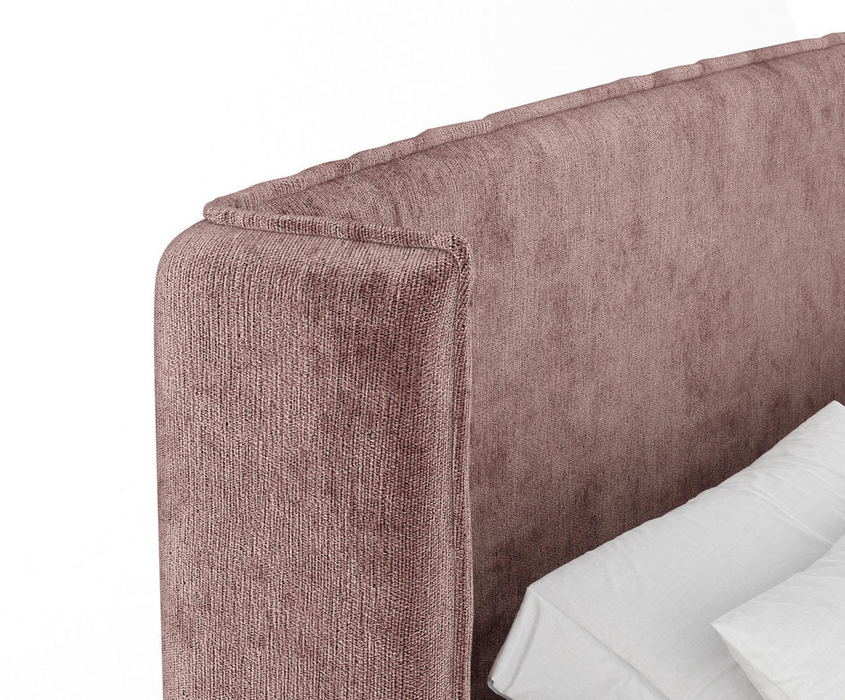 BOXBETT Skyline Rosa 200/200 cm mit Matratze und Topper - Pink/Schwarz, Holz/Holzwerkstoff (200/200cm) - Maison de Reve