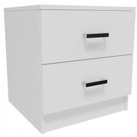 NACHTTISCH CR3-LOFT-2S Weiß 42/40,3/44,3 cm - Weiß, Holzwerkstoff (42/44.3/40.3cm)