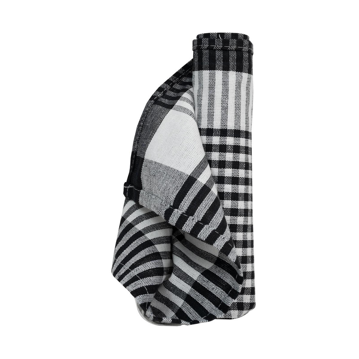 GESCHIRRTÜCHER 50x70 cm im 4er Set aus 100% Baumwolle, Küchentücher Schwarz Weiß - Weiß, Textil (50/70cm) - Carpe Sonno