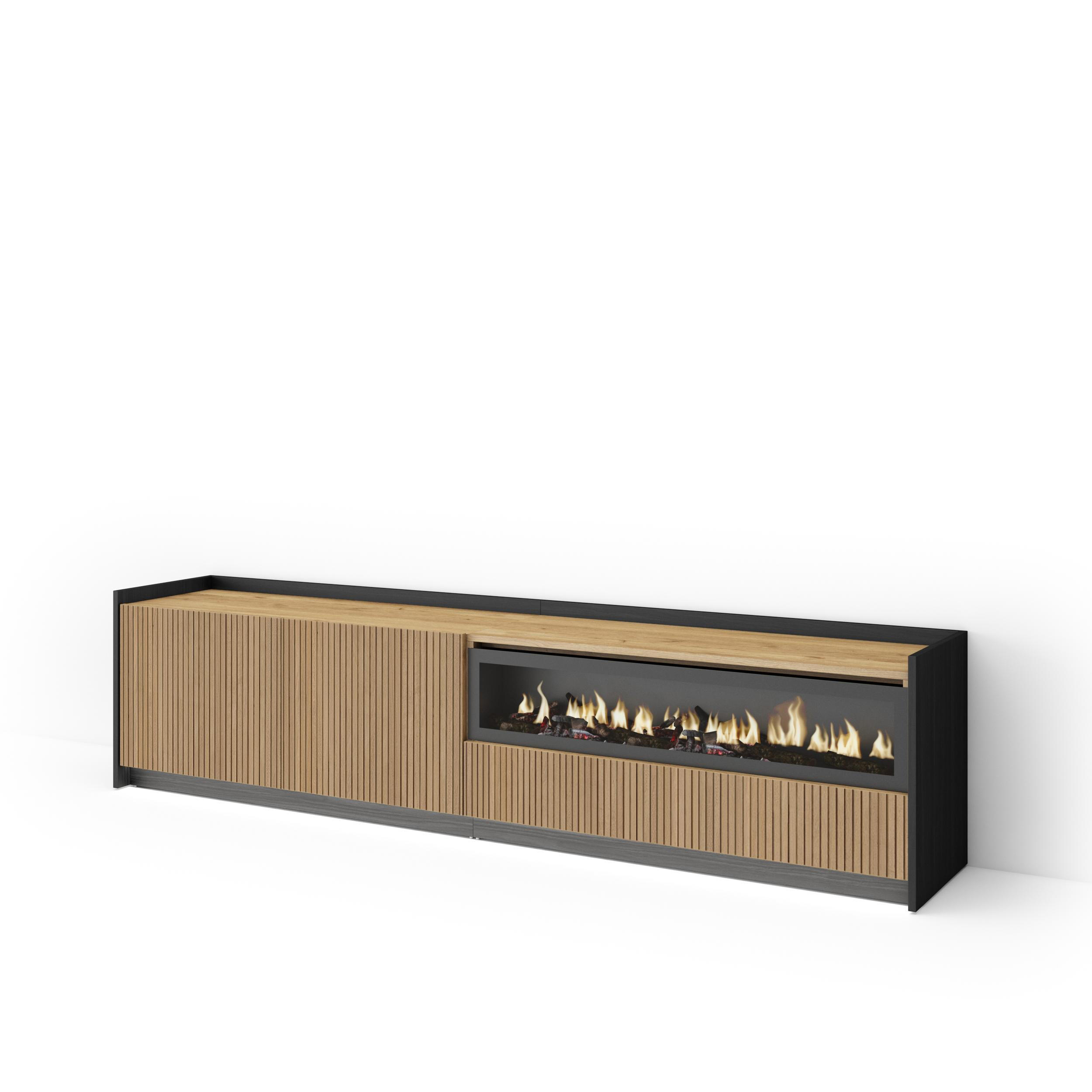 Skraut Home Lowboard, Eiche 207x50x37 cm