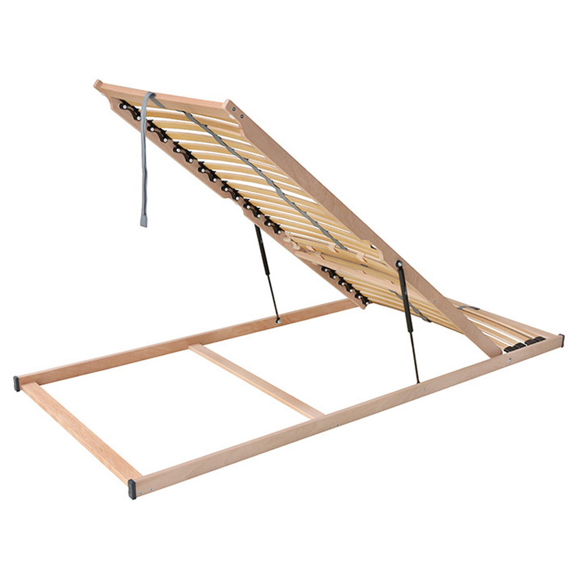 LATTENROST Madera Lattenrost für Bettkastenfunktion – 7-Zonen, 28 Federleisten, Birkenschichtholz - Weiß, Holz (80/200cm) - Betten-ABC