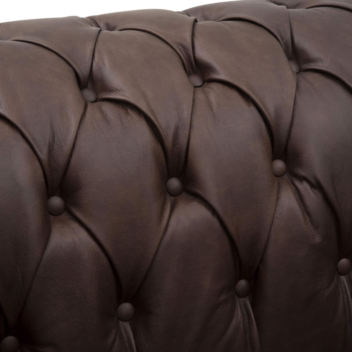 SOFAGARNITUR 3-2-1 Kath Echtleder (Antikoptik) braun - Braun, Leder (200/74/98cm) - 58aufmkessel