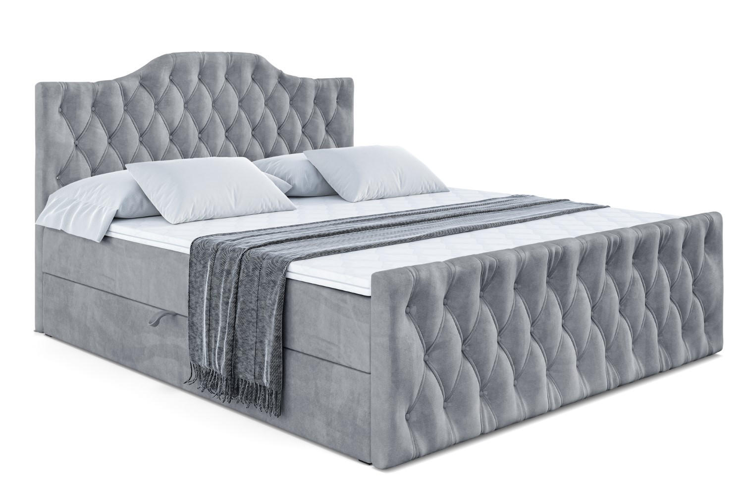 ALTDECOR AMERICKÁ postel VILA-1-Z – 140 × 200 cm – H3 – šedá