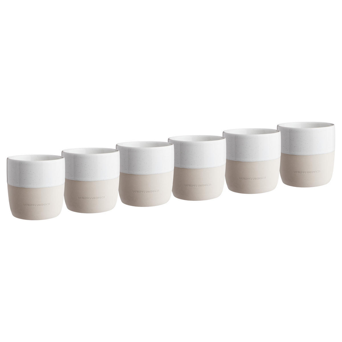TASSE (6er Set) Me Time - Weiß, Keramik (0.35L) - Butlers