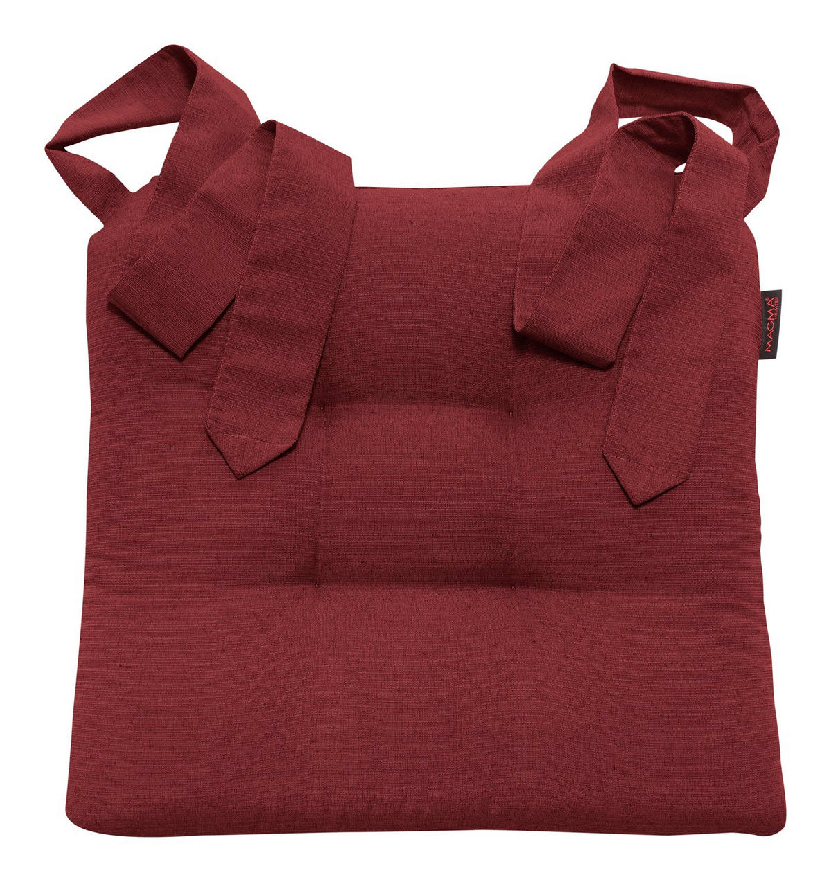STUHLKISSEN Fino mit Schleifenband 2er Set rot - Rot, Textil (46/42/7cm) - Magma Heimtexx