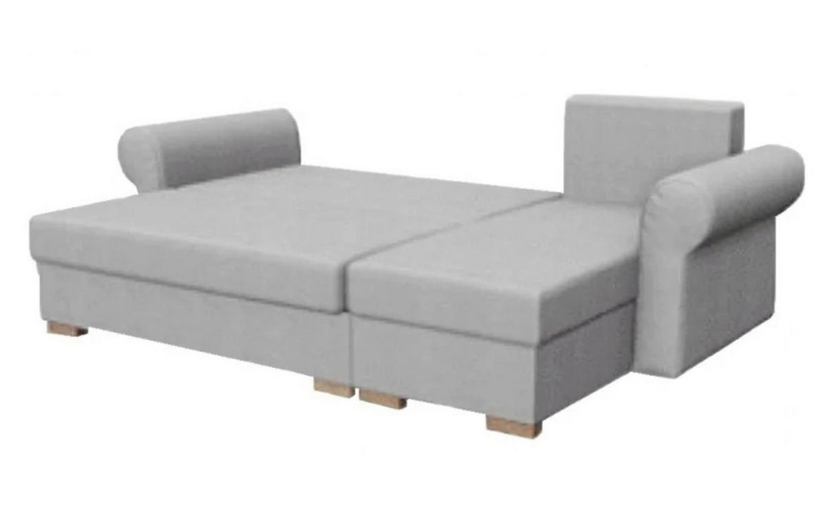 ECKSOFA LION, L-Form mit Schlaffunktion und Bettkasten, Blau, Veloursstoff, links - Blau, Textil (238/85cm) - Sepro Meble