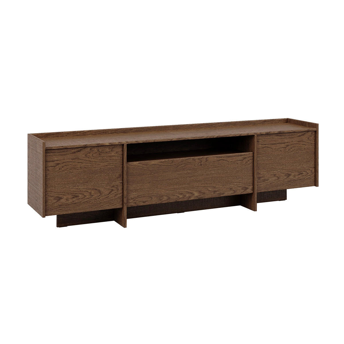 TV ORMARIĆ Japandi Tamno drvo - smeđa, drvni materijal (197/57/38cm) - Petits-meubles