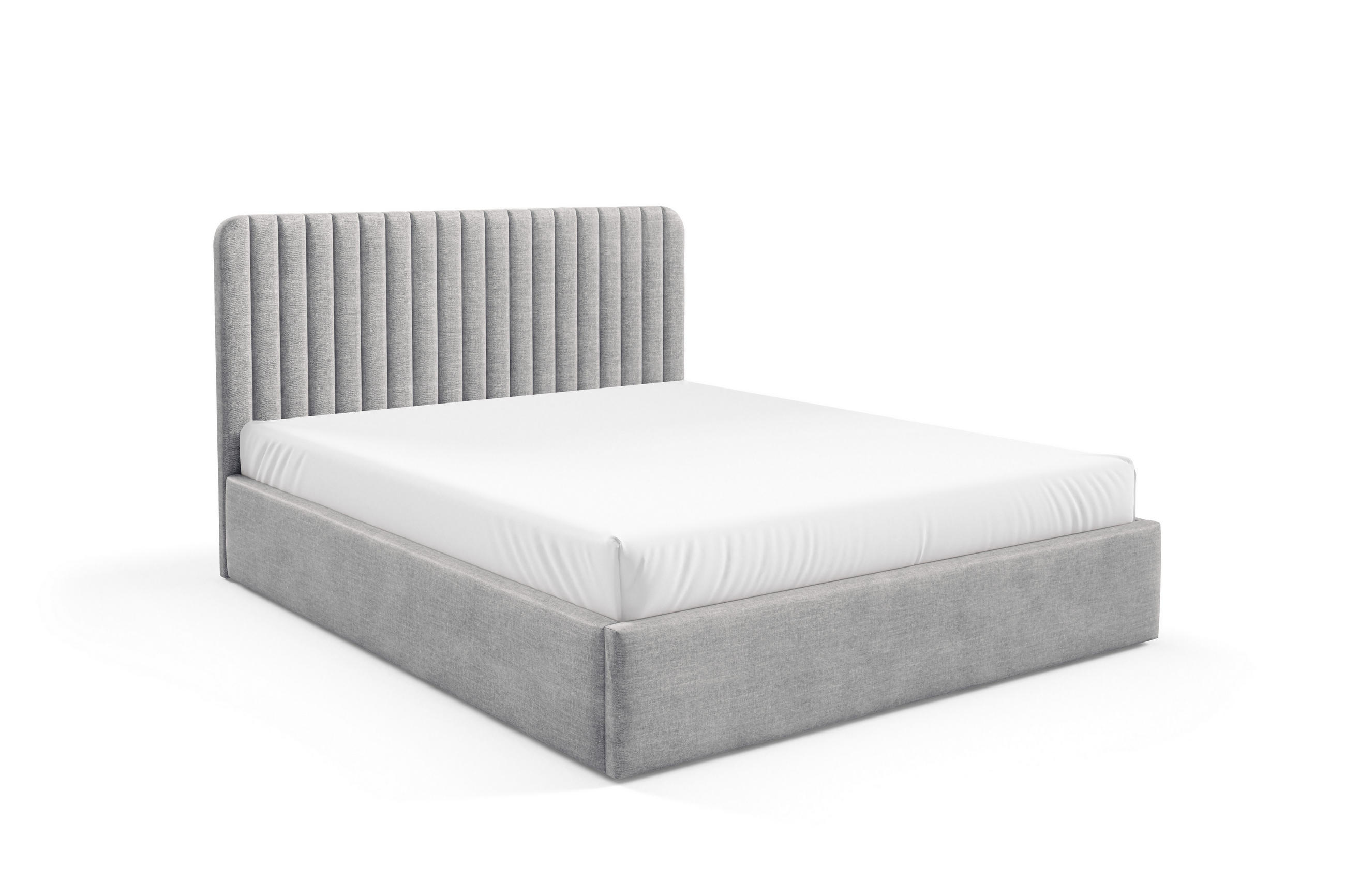 POLSTERBETT BEZA II - Hellgrau - Hellgrau, Textil (140/200cm) - AN-Moebel 4u