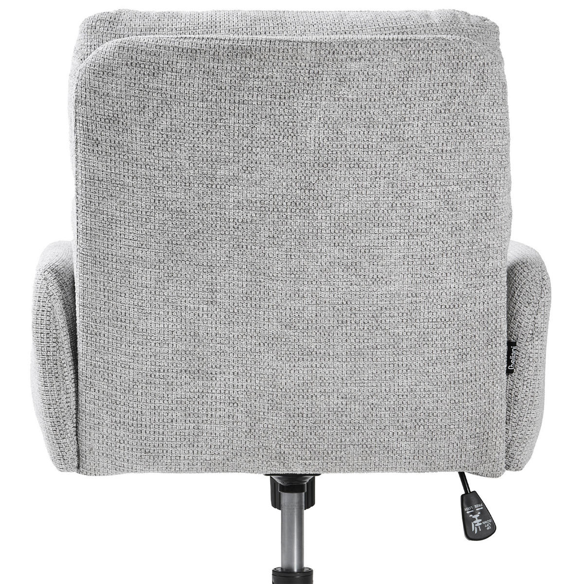 BÜROSTUHL Hellgrau Constantia - Hellgrau, Textil (58/86/58cm) - Beliani