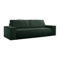 SCHLAFSOFA 4-Sitzer - Cord - Tannengrün - AMELIA - Waldgrün, Textil (257/85/102cm) - Vente-Unique
