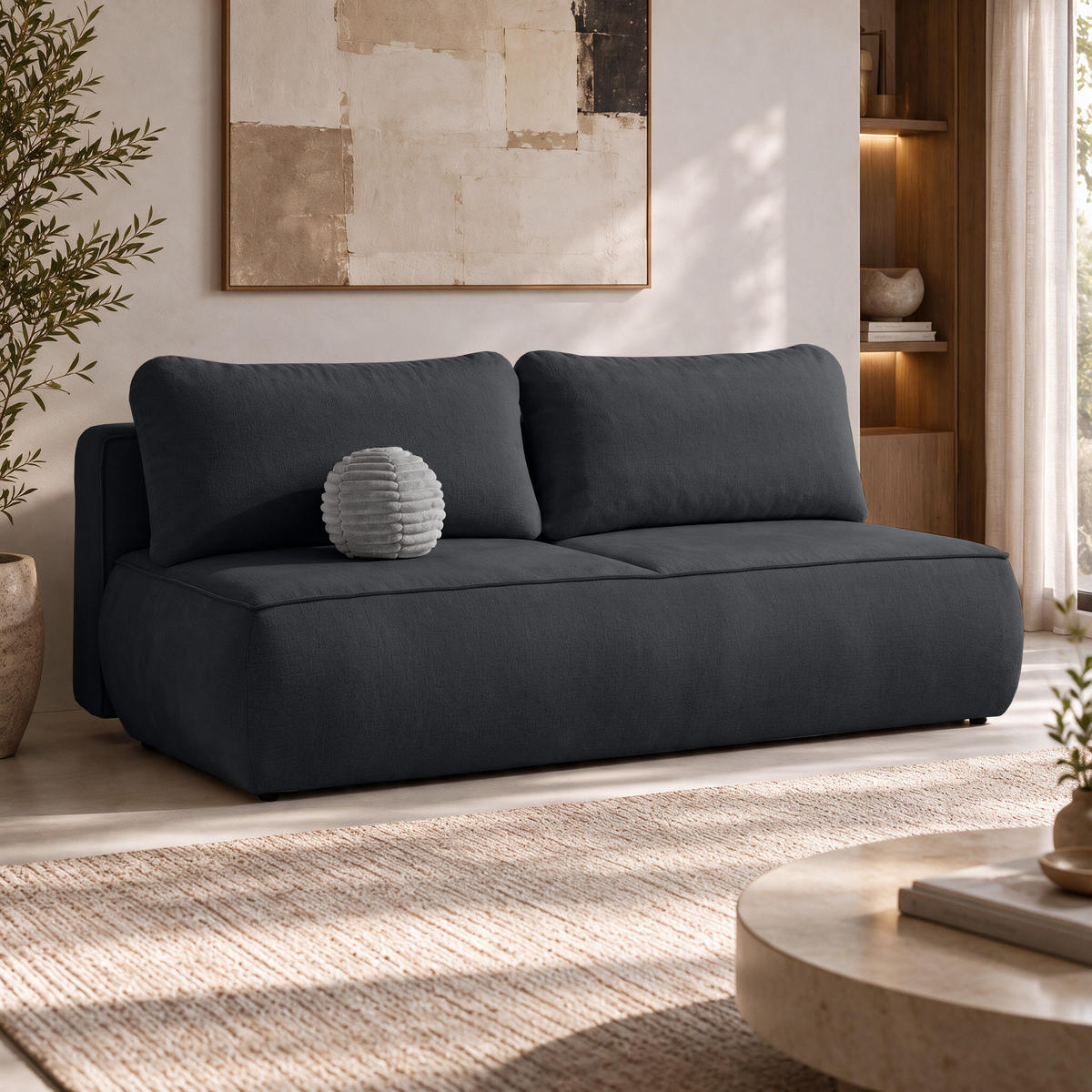Beautysofa SCHLAFSOFA Darling 2-Sitzer, mit Bettkasten, Schwarz jetzt nur online ➤