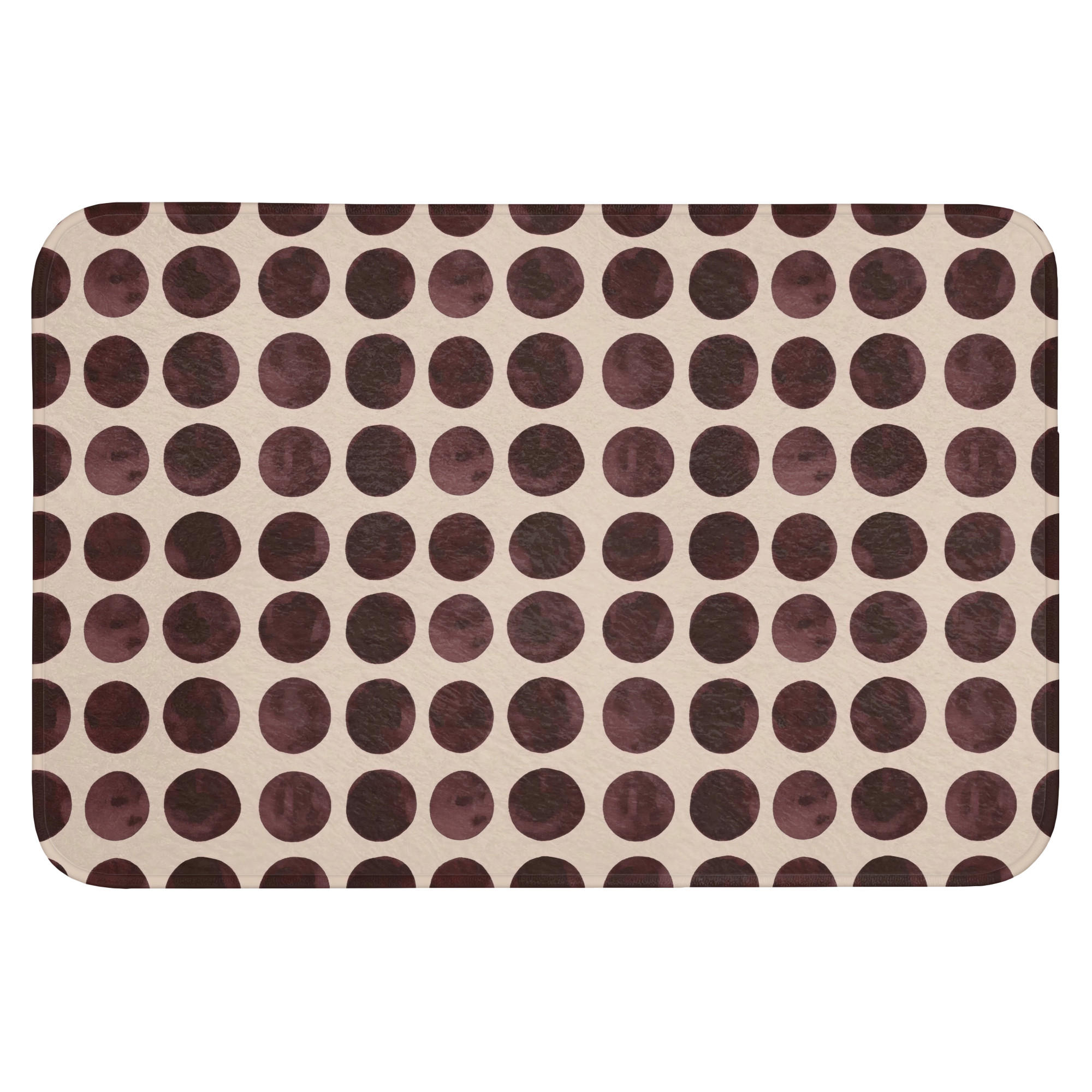 OnlyWow KOUPELNOVÁ PŘEDLOŽKA Puntíky - Vzor - Hnědý 90x60 cm