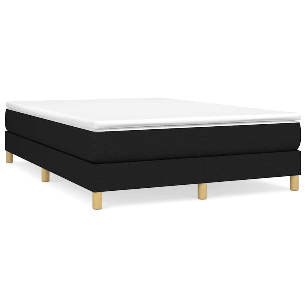 vidaXL Boxspringbett Schwarz 140x203 cm