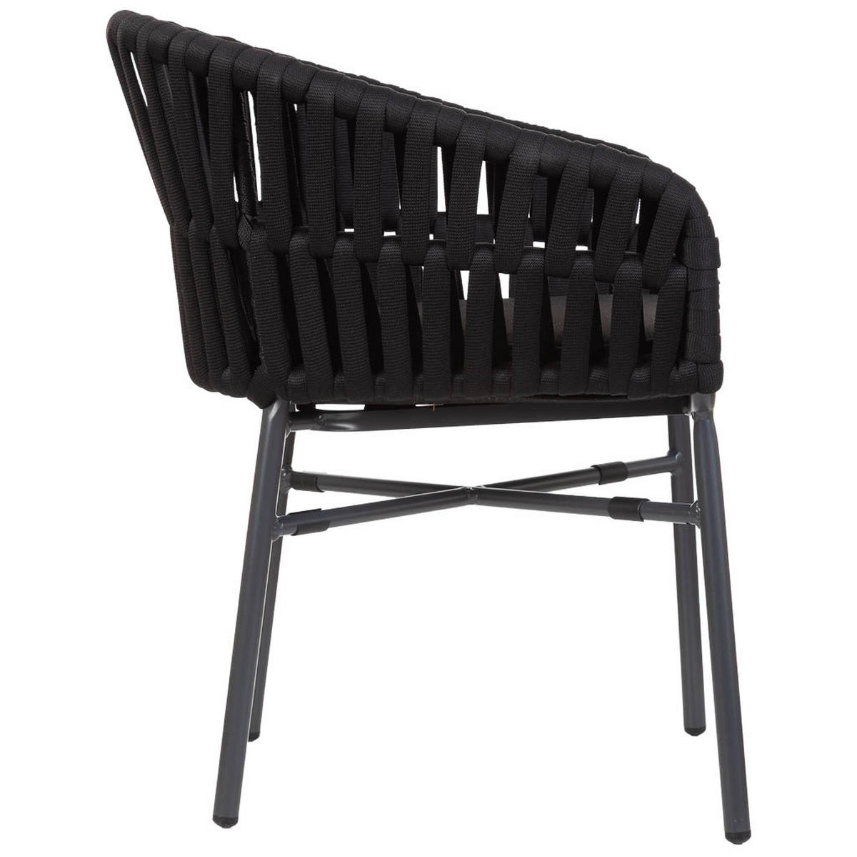 STUHL, schwarz, 58x61x77cm - Schwarz, Metall (58/77/61cm) - Wanderlust