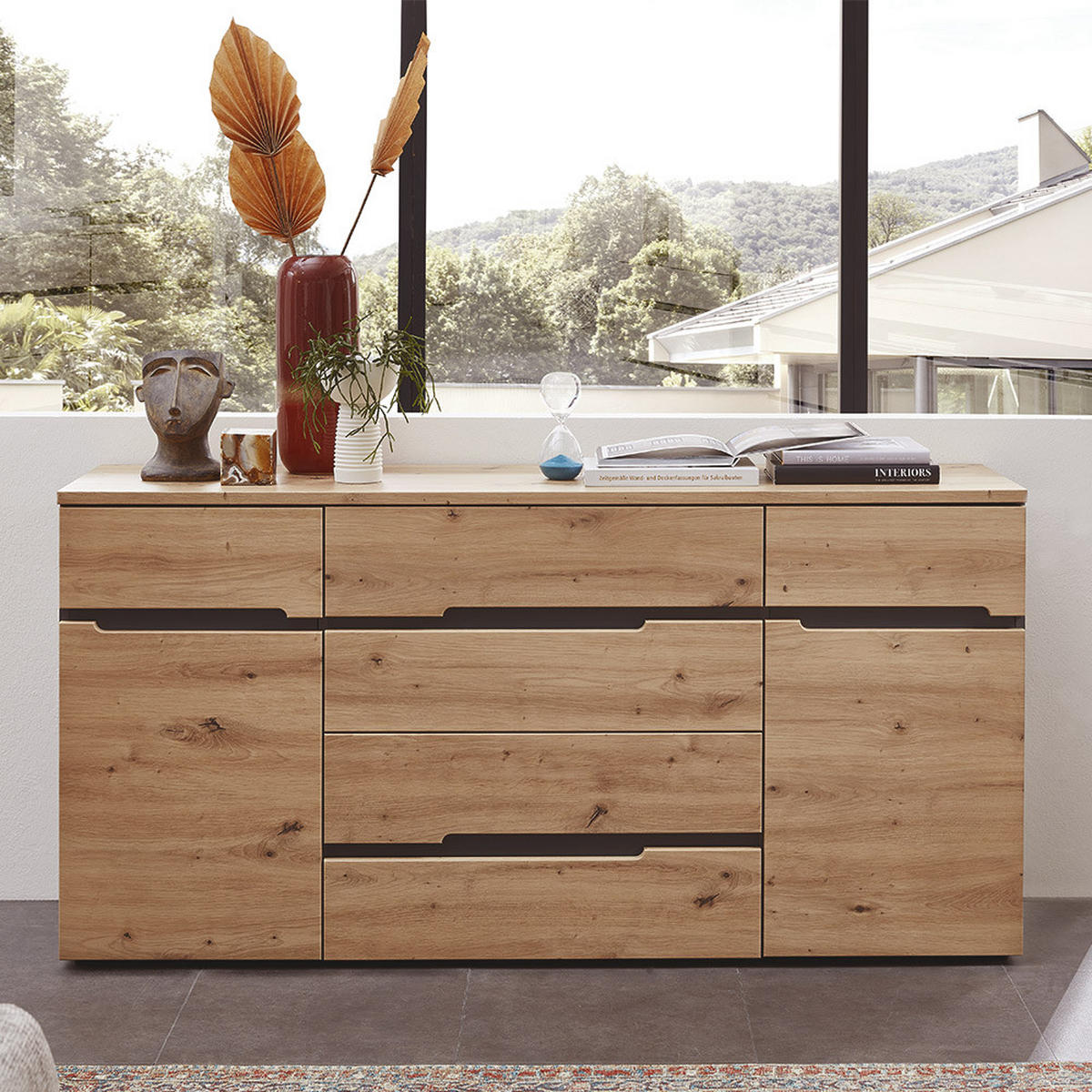 SIDEBOARD Manresa-36 - Braun, Holzwerkstoff (165/82/44cm) - Lomado