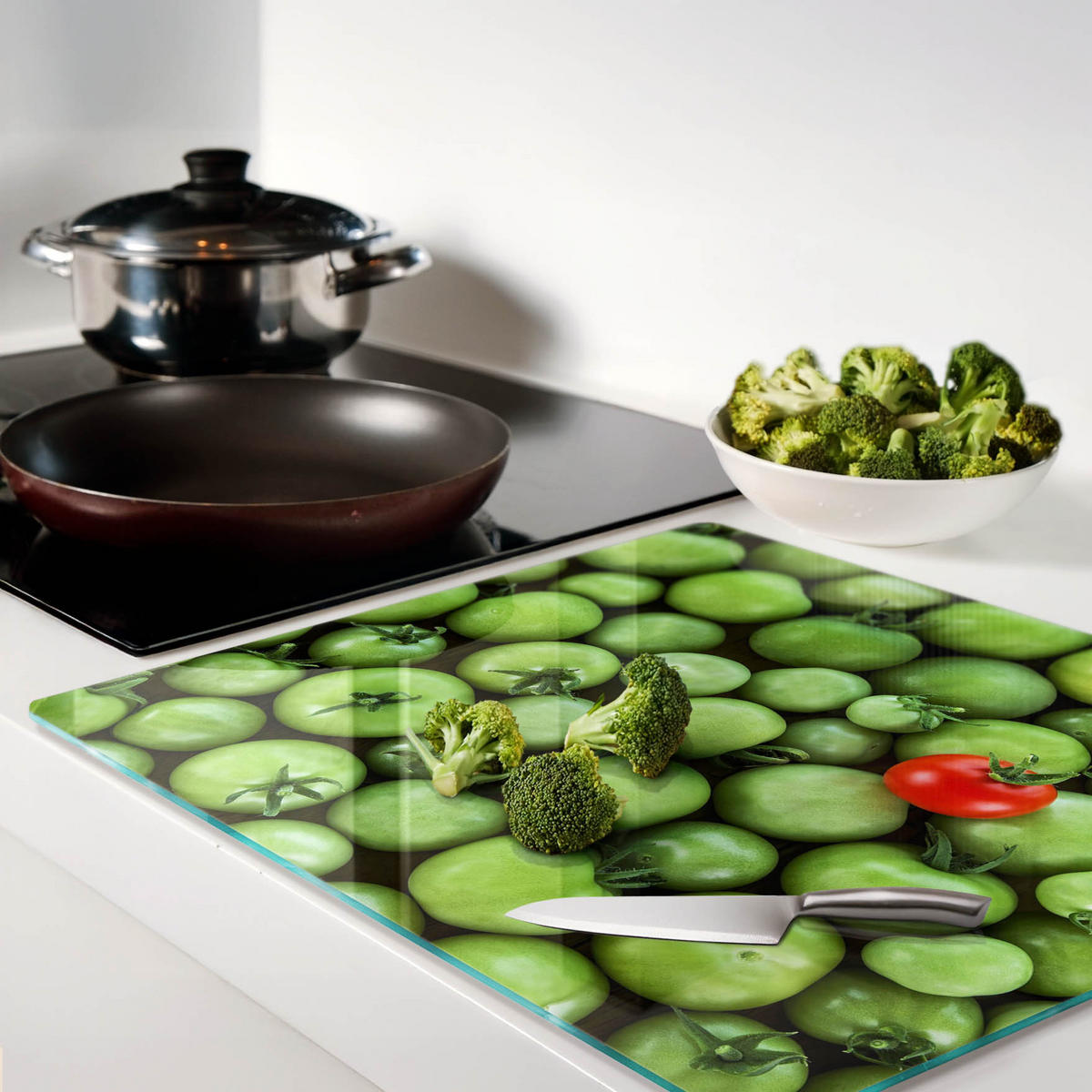 GLASPLATTE 60x52 cm Reife Tomate - Rot, Glas (60/0.4/52cm) - TULUP