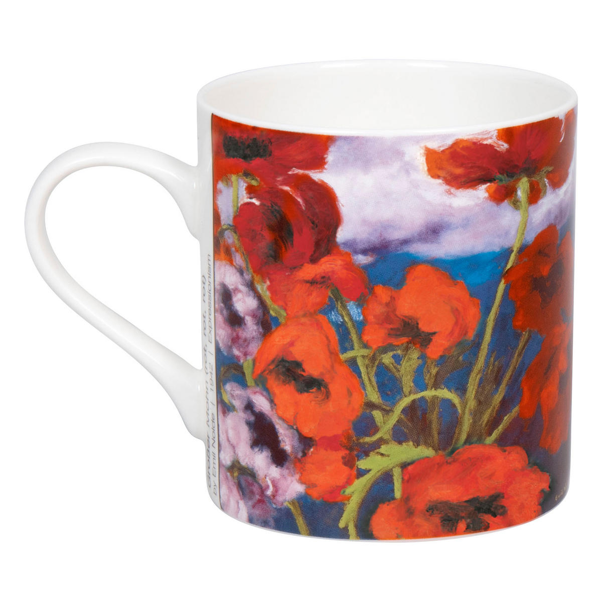 KAFFEEBECHER Großer Mohn - Emil Nolde, in Geschenkbox - Naturfarben, Keramik (0.4L) - Könitz