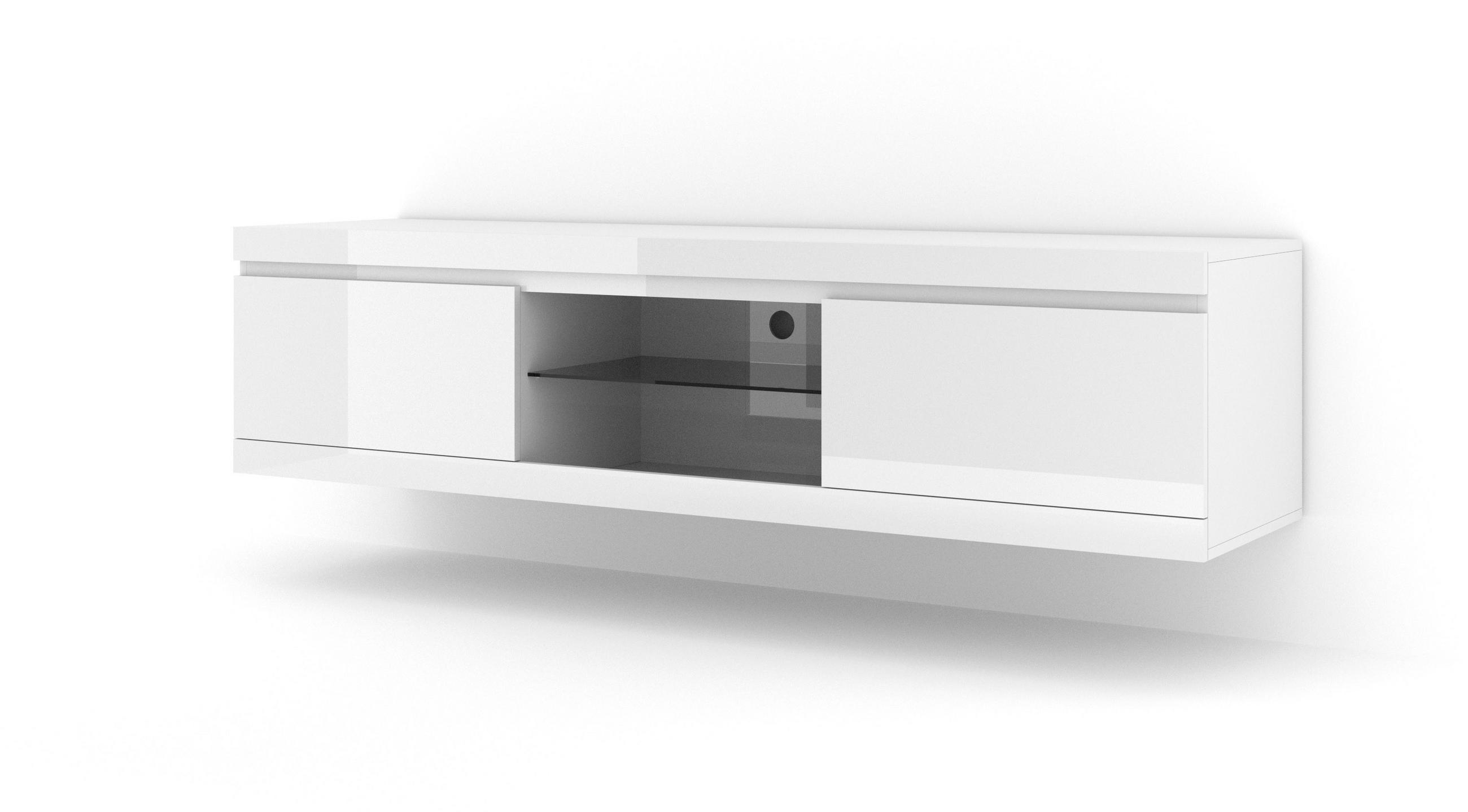 TV LOWBOARD Weiß Hochglanz 180/46/40 - Weiß Hochglanz, Holzwerkstoff (180/46/40cm) - RAUMHIRSCH FURNITURE