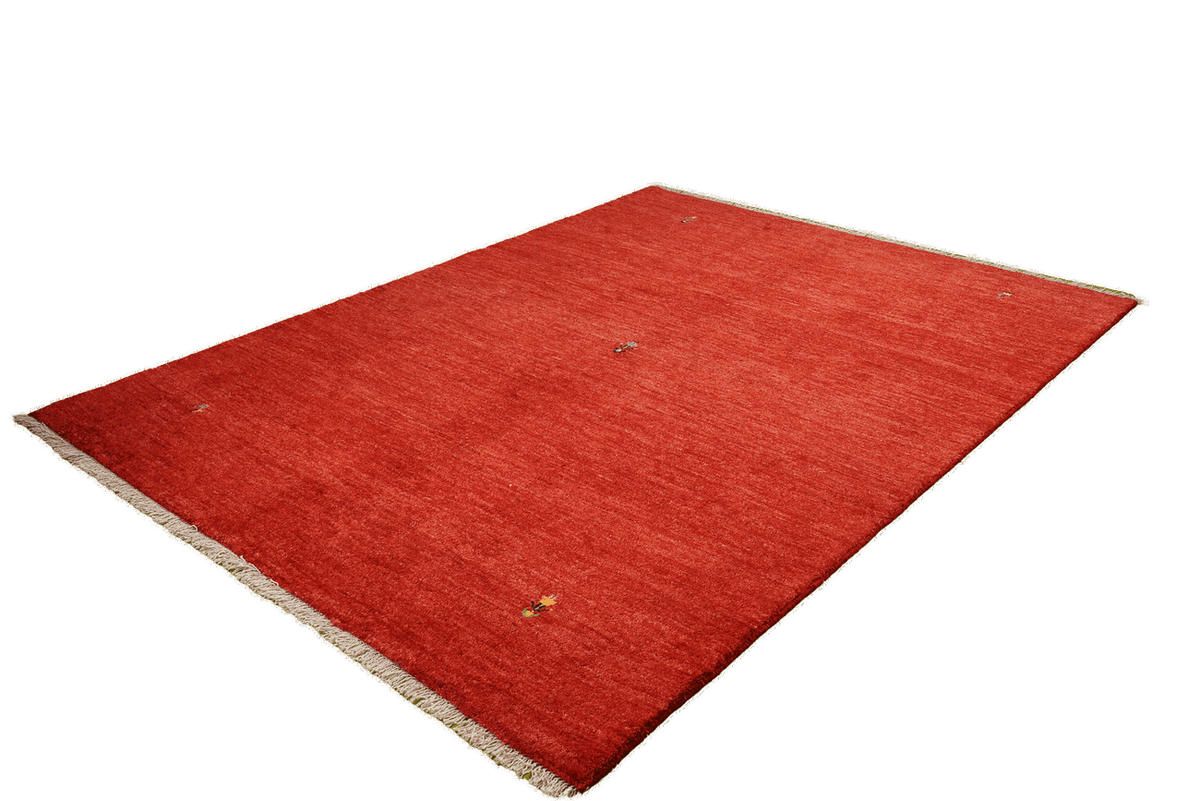 TEPPICH Gabbeh Rot 240/169 cm Schurwolle - Rot, Textil (169/240cm) - Looma