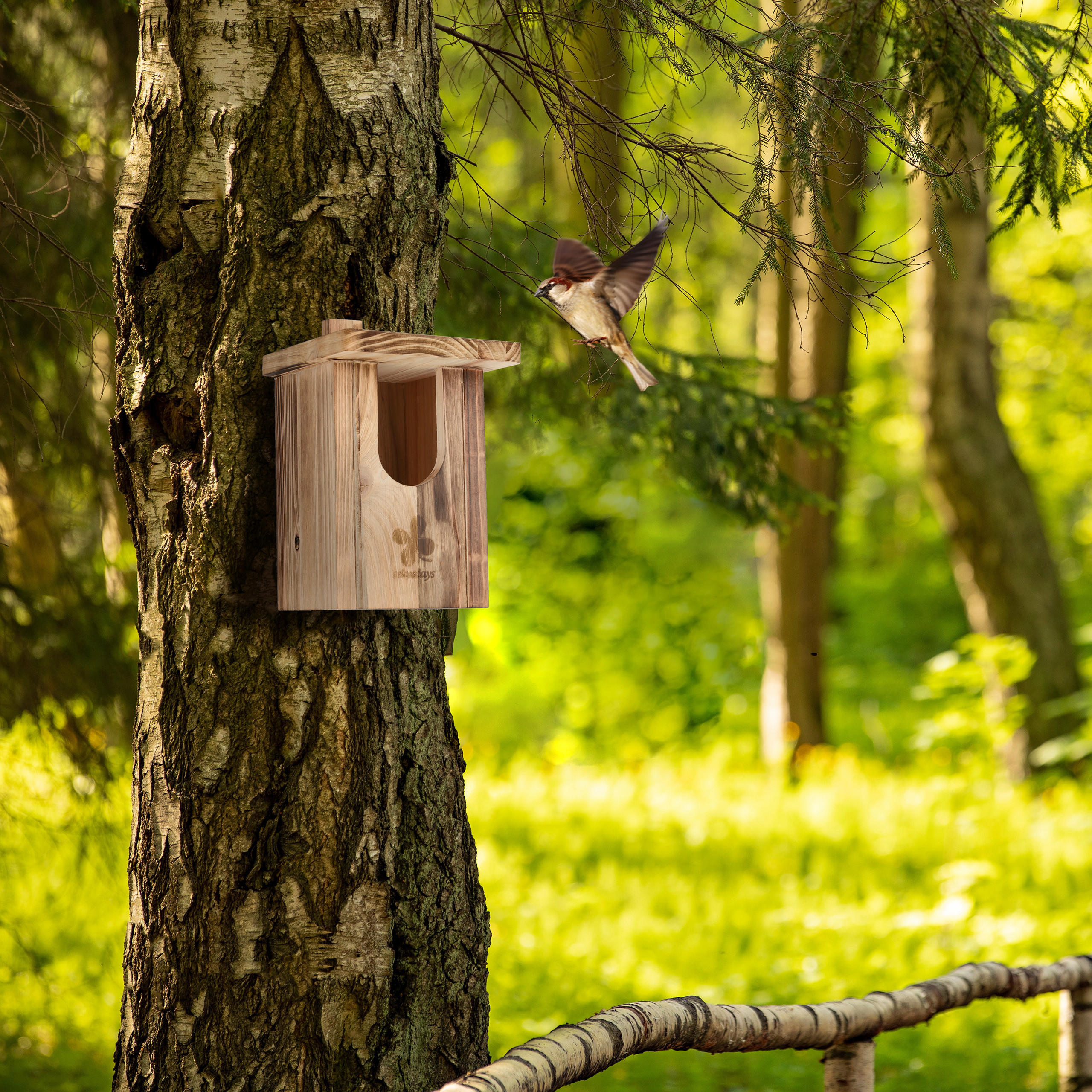 NISTKASTEN - Hellbraun, Holz (15/25/21.5cm) - Relaxdays