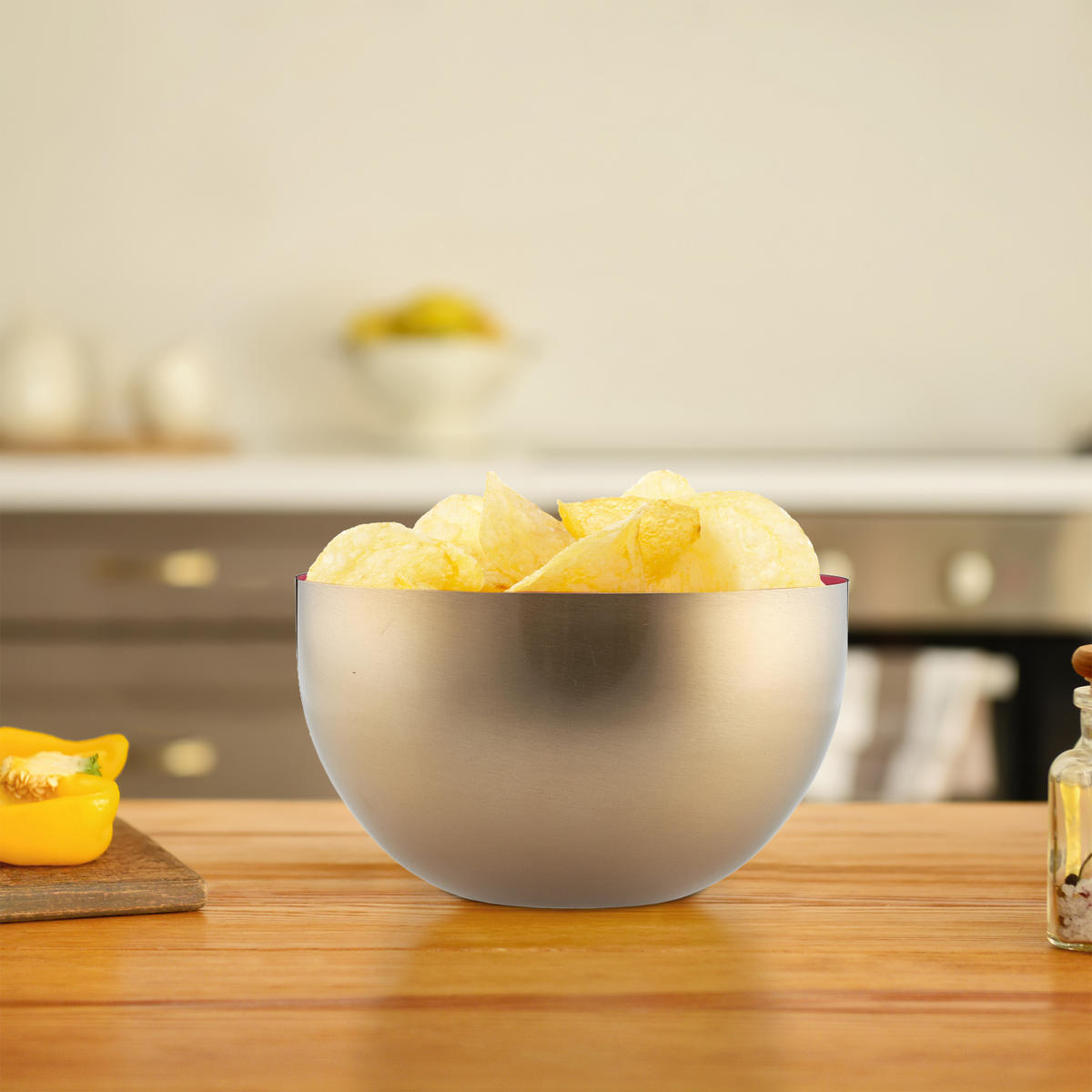 SALATSCHÜSSEL - Multicolor, Metall (15/15/8.5cm) - Relaxdays