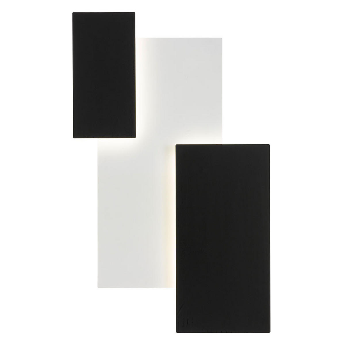 LED WANDLEUCHTE Metall Schwarz Glas satiniert - Schwarz, Glas (33/6.5/53cm) - Wofi