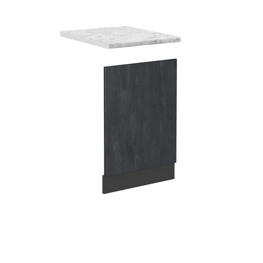 FRONTBLENDE R-Line Schwarz Beton 45 cm AP Marmor - Anthrazit/Schwarz, Holzwerkstoff (45/57.2/1.6cm) - Vicco