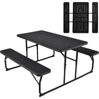 PICKNICKTISCH Klappbarer Schwarz - Schwarz, Metall - COSTWAY